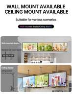 Pantalla Digital LCD de 43 Pulgadas para Menús, Soporte de Pared, Caja de Luz LCD Inteligente y Delgada, Señalización Digital Publicitaria