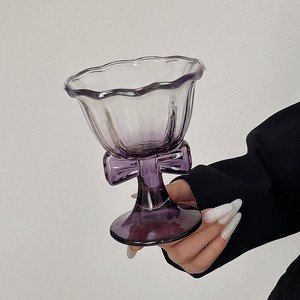 Verre à vin à pied avec nœud papillon <span class=keywords><strong>violet</strong></span>, design papillon créatif, verrerie de fête élégante et mignonne, tasse à boisson, fournisseur en gros - Product Image 4