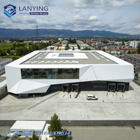 Bâtiment de bureaux préfabriqué moderne en structure acier, espace de travail commercial modulaire, conception multi-étages, fourni par l'usine