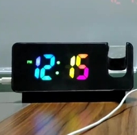Elektrische Deckenprojektion LED-Wanduhr 7,3 Zoll Großbildschirm Modernes Design Schlummerfunktion USB-Ladefunktion Indoor LUMINOVA