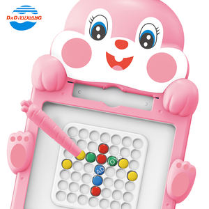 2023 магнитная доска для рисования с ручкой и бусинами Монтессори развивающая Грибная головоломка для ногтей игрушка для детей - Product Image 2