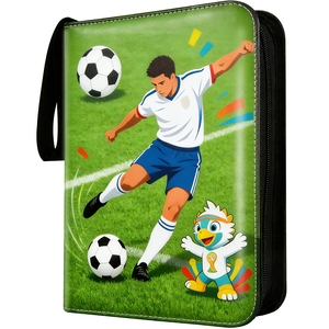 Carpeta para Tarjetas Coleccionables de la Copa <span class=keywords><strong>Mundial</strong></span> 2026, Álbum Personalizado con 4 Bolsillos y Cremallera para Tarjetas Deportivas - Product Image 1