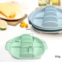 Plateau à tacos en silicone de qualité alimentaire, support pour rouleaux de maïs et crêpes, réutilisable, grande capacité, compartiments, sans BPA, compatible micro-ondes, écologique
