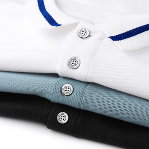 <span class=keywords><strong>Polos</strong></span> de algodón de alta calidad para <span class=keywords><strong>hombre</strong></span>, camisetas de manga corta para Golf, camisetas de peso pesado de negocios de Color puro para <span class=keywords><strong>hombre</strong></span>, camisetas - Product Image 2