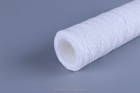 Cartouche filtrante pré-filtration domestique en coton PP à enroulement, spécifications multi-microns pour système de filtration d'eau par osmose inverse