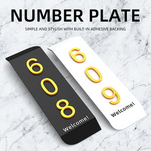 Plaque de numéro de porte en acrylique, plaque de numéro de <span class=keywords><strong>maison</strong></span> autocollante pour hôtel, <span class=keywords><strong>maison</strong></span>, bureau, plaque de bienvenue personnalisée avec un design moderne - Product Image 6
