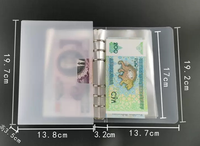 Album de stockage de billets de banque anti-poussière 100 albums de reliure de papier-monnaie avec couvercle en plastique