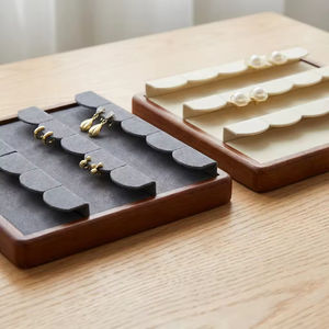 Bandeja de exhibición de pendientes de joyería personalizada de moda, estantes de almacenamiento de pendientes, accesorios de exhibición para tiendas de joyería en gris - Product Image 4