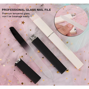 Cadeaux pour filles avec logo personnalisé Lime à <span class=keywords><strong>ongles</strong></span> professionnelle double face en verre gravé avec étui en ABS pour façonner les <span class=keywords><strong>ongles</strong></span> naturels - Product Image 2