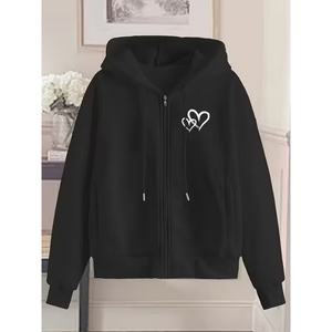 Sudadera con Capucha de Felpa de Algodón Extra Grande, sin Cordones, con Hombros Caídos, Personalizable con Logotipo para Mujer - Product Image 2