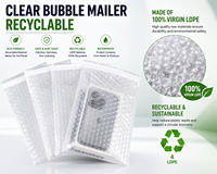 Sacs d'emballage en mousse transparente à bulles avec adhésif pour chaussures et produits électroniques grand public (taille personnalisable)