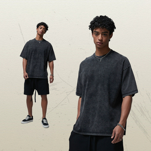 100% Pure Cotton Mens Blank XS-5XL Washed T-Shirt Custom Printed Logo Oversized Tee - Product Image 1