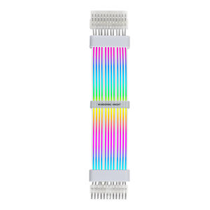 <span class=keywords><strong>PC</strong></span> RGB Cable ARGB Extensión Cable con funda Fuente de alimentación personalizada Cable RGB trenzado para caja de juegos de computadora - Product Image 1