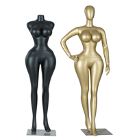 Mannequin de vitrine pour vêtements FRP Boutique, modèle grande taille taille L, avec tête fine, taille fine, poitrine et fessier volumineux, corps entier, pour femmes, effet BBL