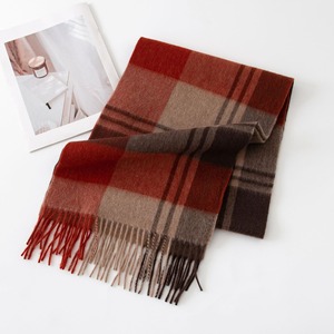 Nhiều Màu Sắc 100% Tinh Khiết Cashmere Len Khăn Người Anh Phong Cách Phụ Nữ Và Nam Giới Của Mùa Đông Cao Cấp Sọc Tua Khăn Choàng Cổ Phiếu Lớn - Product Image 3