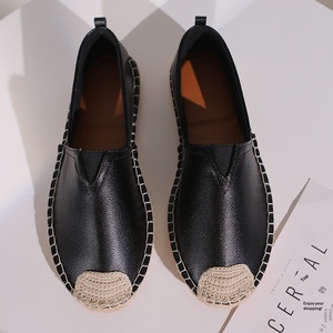 Vente directe usine – <span class=keywords><strong>Espadrilles</strong></span> de luxe en cuir PU souple et respirant, style mocassin, semelle en jute solide, pour hommes et femmes - Product Image 5