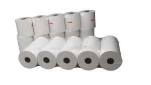 Cuộn Giấy Nhiệt Sử Dụng Máy Gỗ Nguyên Chất 100% Chất Lượng Cao Cuộn Giấy Đăng Ký Tiền Mặt 80*80 CuộN <span class=keywords><strong>ATM</strong></span> Không Chứa BPA - Product Image 2