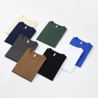 T-shirts de luxe pour hommes 280 GSM 100% coton grande taille Logo personnalisé vierge haute qualité marque Jersey noir O-cou T-Shirt Simple