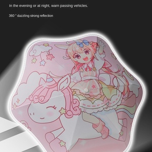 Paraguas Infantil Telescópico Automático de Tres Pliegues con Diseño de Dibujos Animados, con Franja Reflectante de Seguridad para Estudiantes, Directo de Fábrica - Product Image 4