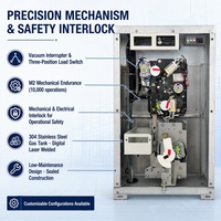 Unité de distribution annulaire isolée au gaz (RMU) à moyenne tension, écologique, avec réservoir en acier inoxydable 304 pour distribution d'énergie à air sec