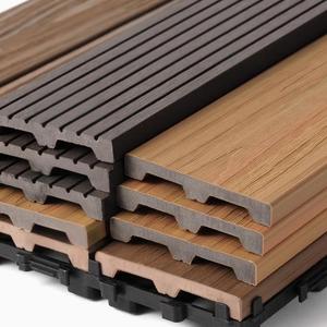 Tarima de Madera Compuesta de Plástico para Exteriores, Color Madera Roja con Vetas Diagonales, Resistente al Agua, para Jardín y Hogar - Product Image 3
