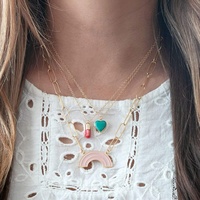 Collier avec pendentif en forme de cœur en émail, inspiré de la mode victorienne, plaqué or 14K 18K, nouvelle collection Milskye