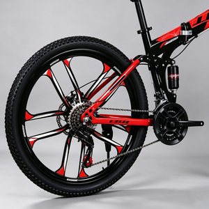 Bicicletta da Montagna Pieghevole MTB per Adulti con Sospensione <span class=keywords><strong>Completa</strong></span>, Ruota Integrata da 26 Pollici e Freno a Disco per Ciclismo All'aperto - Product Image 6
