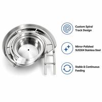Alimentateur vibrant motorisé 316L pour bouchons avec tube de prélevage, équipement d'automatisation, garantie 1 an