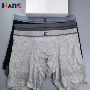 Calzoncillos Boxer de Algodón para Hombre Hans, Ropa Interior Deportiva Transpirable y Cómoda, Color Gris Negro, Talla M L XL - Product Image 1