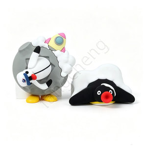 Adesivi Magnetici per Frigorifero Pingu Penguin Family Stickers <span class=keywords><strong>Stupid</strong></span> Series, Blind Box, Decorazioni Trendy a Forma di Uovo, 100mm - Product Image 4