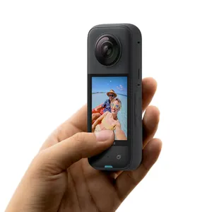 Insta360 X3-fotocamera sportiva impermeabile a 360 gradi con sensore da 1/2 pollici, riprese stabili, touch screen da 2.29 pollici, trasmissione in diretta.