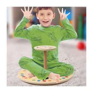 Montessori Spinner Seat Houten Draaiende Speelgoed Kinderen Schommelstoel Spelen Set Klassieke Spinactiviteit Speelstoel Voor Peuters