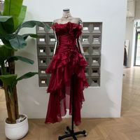 Robe longue pour femme, nouvelle collection été, style boutique, à volants irréguliers et col suspendu, mode vacances