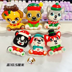 Juguetes de peluche de perro de dibujos animados navideños de 10.5 cm, juguete suave de TPE para aliviar el estrés para niños, regalo decorativo - Product Image 4