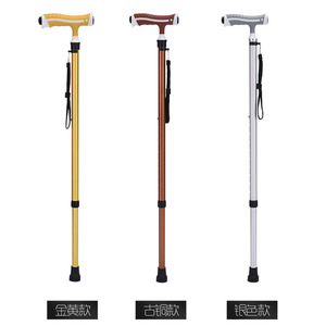 Aluminum Alloy <b>Walking</b> <b>Stick</b> With Led Light Adjustable Height Rubber Tip For Elderly Support - Product Image 4