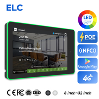 Tableta PoE RK3568 de 10.1 Pulgadas con Barra LED RGB Programable para Sala de Reuniones e Industria, Android 11, SDK Personalizado para Integración de Software