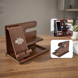 Support de bureau portable en alliage d'aluminium avec logo personnalisé pour téléphone portable, montre, porte-clés et portefeuille - Product Image 3
