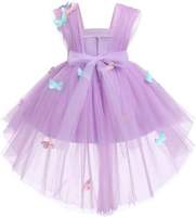 Robes sans manches papillon pour filles personnalisées par OEM robes d'été tutu en maille respirante avec fleurs pour filles
