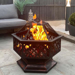 Brasero Portátil para Acampar OEM, de Acero Resistente, con Cubierta de Malla - Product Image 2