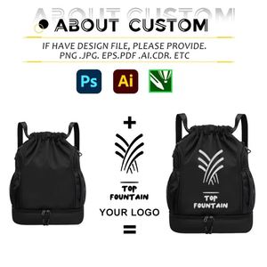 New Style <b>Drawstring</b> <b>Backpack</b> Bag Wholesale Custom Logo Casual Travel Men's Sports Basketball - Product Image 3