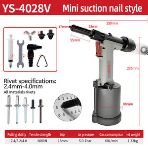 Pistola <span class=keywords><strong>Remachadora</strong></span> Neumática de Grado Industrial YS-4028, Herramienta Neumática <span class=keywords><strong>para</strong></span> Remaches Ciegos de 4.8 mm, <span class=keywords><strong>para</strong></span> Fijación Rápida y Segura, <span class=keywords><strong>Remachadora</strong></span> de Aire de Alta Potencia - Product Image 5
