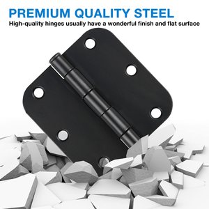 Matte đen 3.5 inch bán kính nội thất phẳng sắt Bifold cửa bản lề tiêu chuẩn dân cư thép cho phòng ngủ - Product Image 6