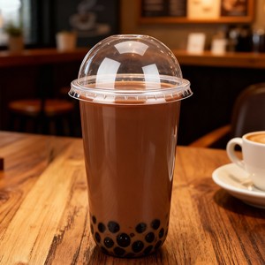 360ml 500ml 700ml Hình Chữ <span class=keywords><strong>U</strong></span> rõ ràng <span class=keywords><strong>PP</strong></span> lạnh và nóng nhựa cốc cà phê nhựa dùng một lần bong bóng trà ly với nắp và rơm - Product Image 3
