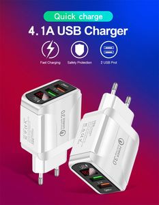 New Dual USB Port Digital Display Fast Charger 5V4.1A QC3.0 Quick <b>Adapter</b> Wall Charging Travel <b>Adapter</b> for iPhone Samsung - Product Image 2