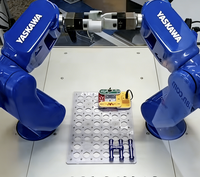 Robot industriel YASKAWA GP4 à 6 axes, station de travail d'assemblage haute vitesse avec système de vision 3D et moteur pour la préhension et le placement de petites pièces