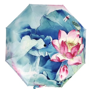 Chất lượng cao phong cách dù che nhẹ nhỏ gọn gấp Hướng dẫn sử dụng pongee phụ nữ Ô dù - Product Image 1