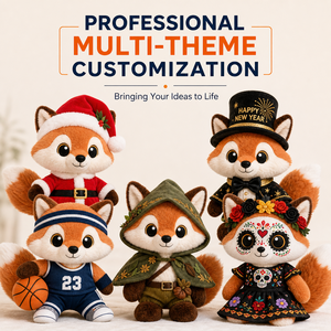 Peluche personnalisée Renard de la Forêt Magique avec tenues à thème, Fabricant professionnel, Cadeau de Noël, Tendance, OEM ODM, Mascotte en peluche - Product Image 2