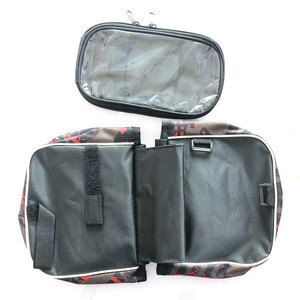 Bolsa para teléfono para bicicleta, impermeable, para sillín delantero, con bolsillo con cremallera, camuflaje, azul, unisex - Product Image 4