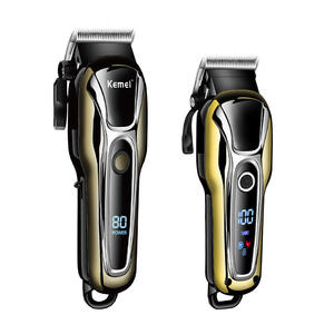 Tondeuse à cheveux Kemei KM-1990 avec écran numérique, corps métallique, moteur brossé 7000-9000 tr/min, double alimentation - Product Image 1