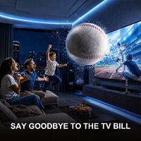Antenne TV intérieure avec 2 amplificateurs, amplificateur de signal, réception longue portée, antenne TV numérique intelligente 4K 1080p HD, prend en charge les chaînes locales